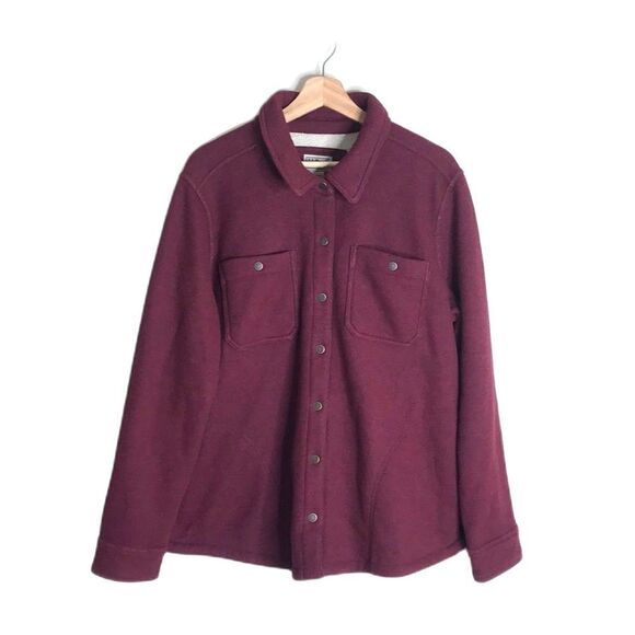 L.L. Bean snap button long sleeve fleece cozy sweater size XL reg - Picture 1 of 12